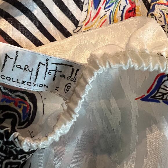 Vintage Mary McFadden Dress Gown Robe Set Pajama White - S - Picture 11 of 11